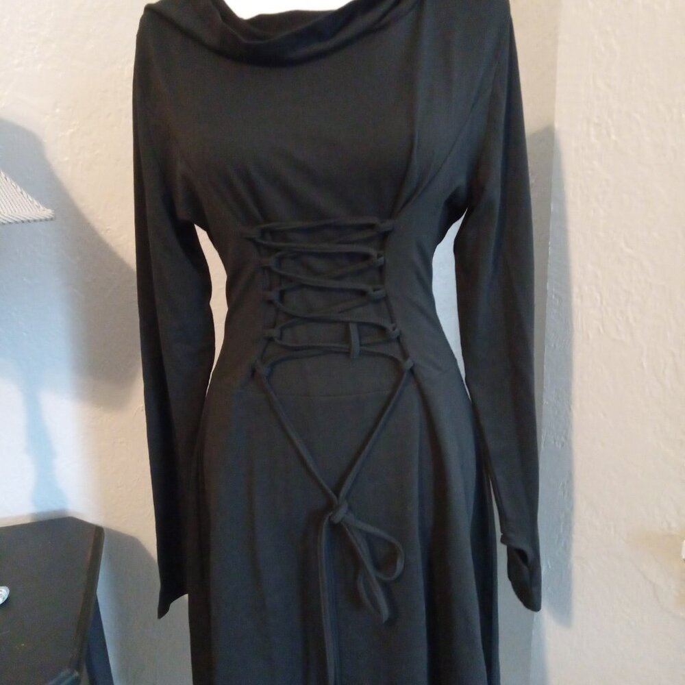 Elegant Black Long Sleeve Dress